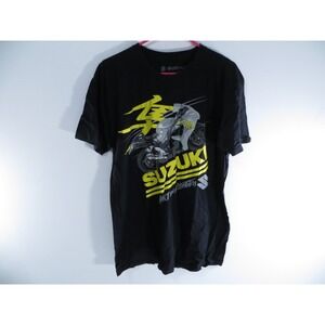 Suzuki‎ Hart And Huntington Mens Black Motorcycle Graphic T-Shirt Size XL